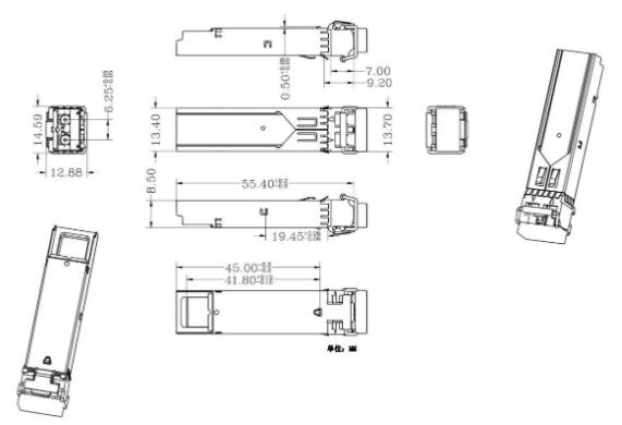 cwdm sfp光模块尺寸图