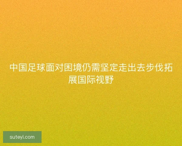 中国足球面对困境仍需坚定走出去步伐拓展国际视野